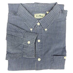 VINTAGE Men's L.L. BEAN Oxford Long Sleeve Tartan Plaid Shirt | Size‎ XL